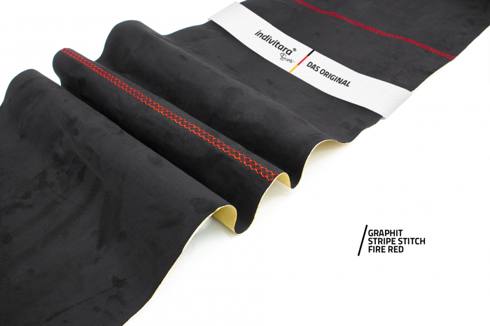 indivitara® Premium Stitch - selbstklebender Mikrofaserstoff Premium mit echten Nähten - Meterware - verschiedene Farben
